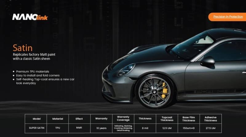 مات - طافي سيارات العالية SUV PPF MATE SATIN ضمان عشر سنوات 