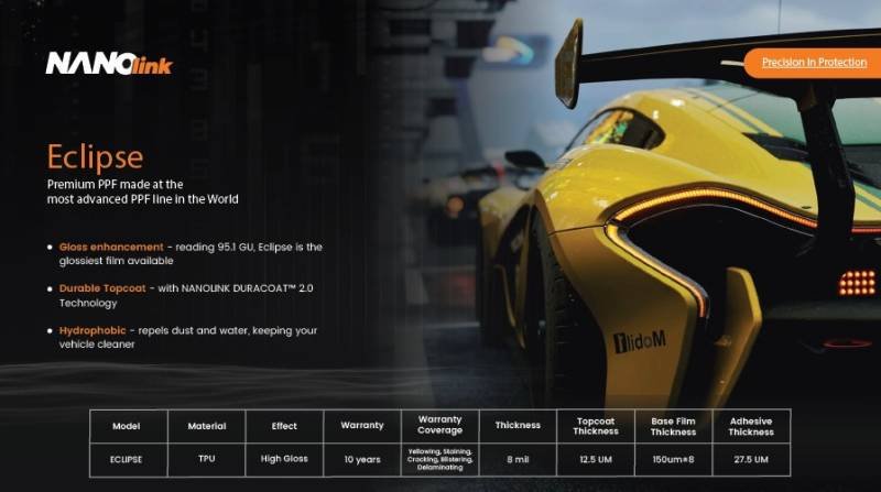 ECLIPSE PPF افلام حماية سمك 8mil ضمان عشر سنوات للسيارات العالية 